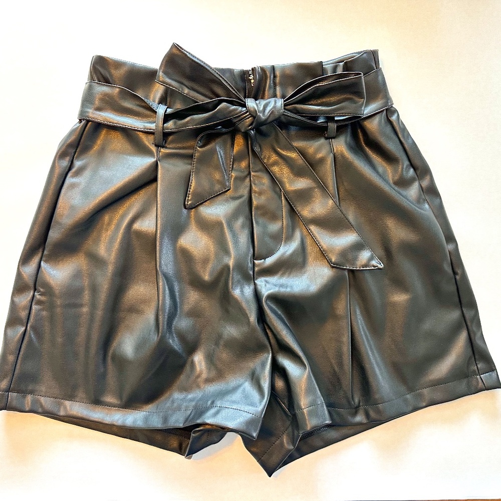 Faux Leather Shorts